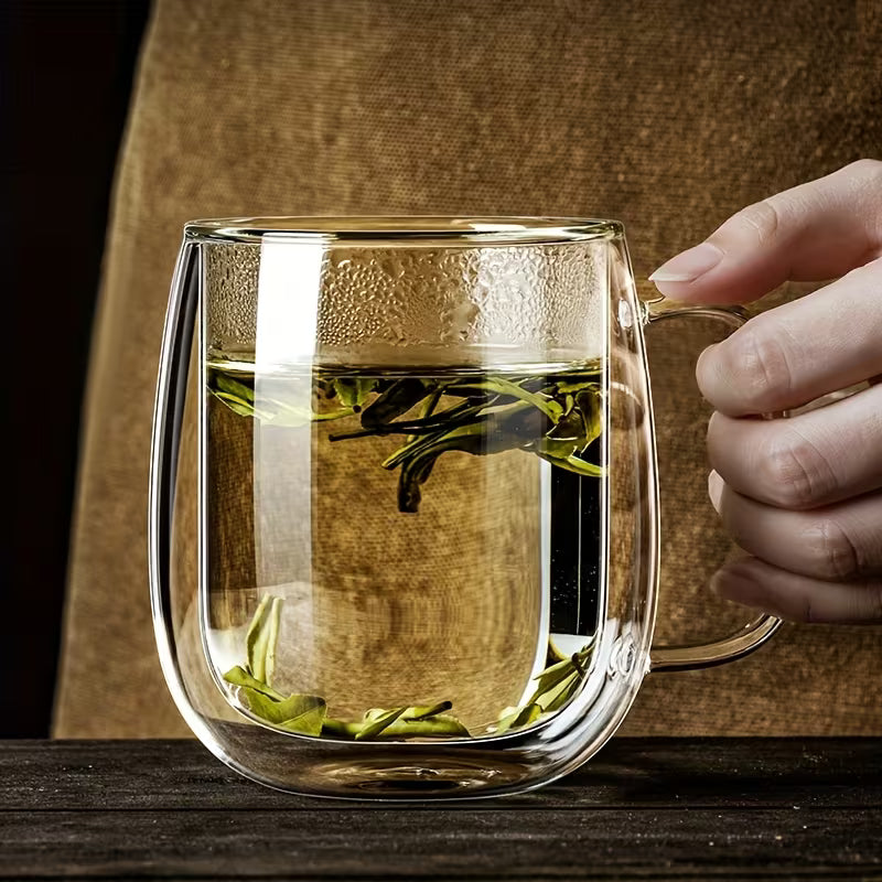 Taza termica transparente doble pared
