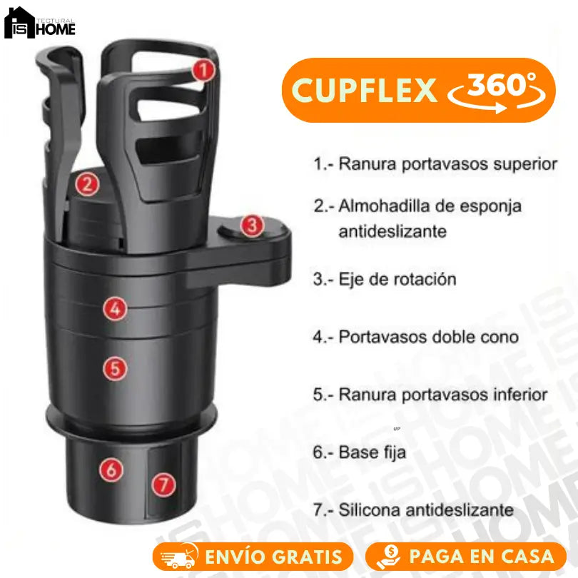 PORTA BEBIDAS 4 en 1 | CUPFLEX 360