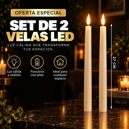 Vela LED Larga (Paq x2)