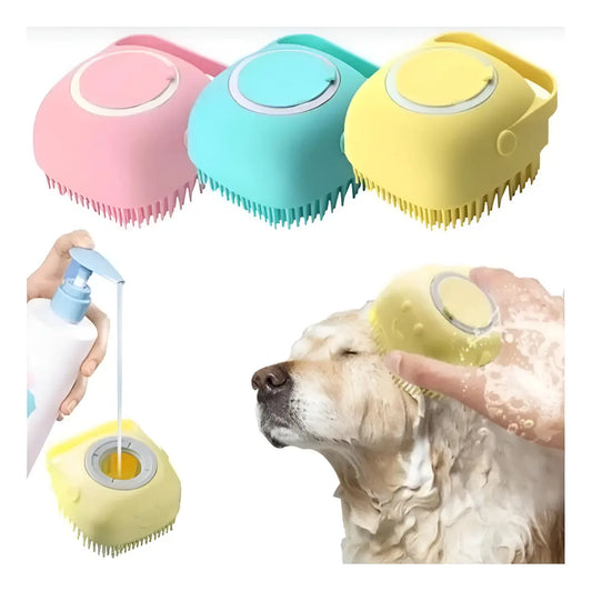 Cepillo dispensador de baño mascotas
