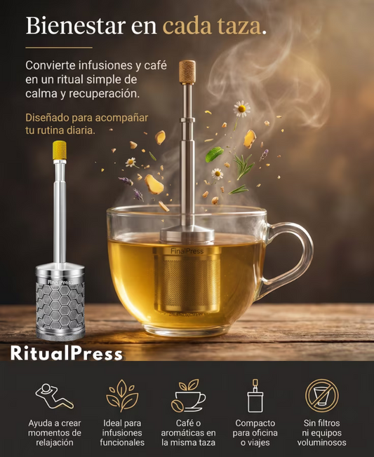 RITUALPRESS - Prensa portatil de café y té