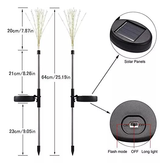 luz panel solar Fuegos artificiales